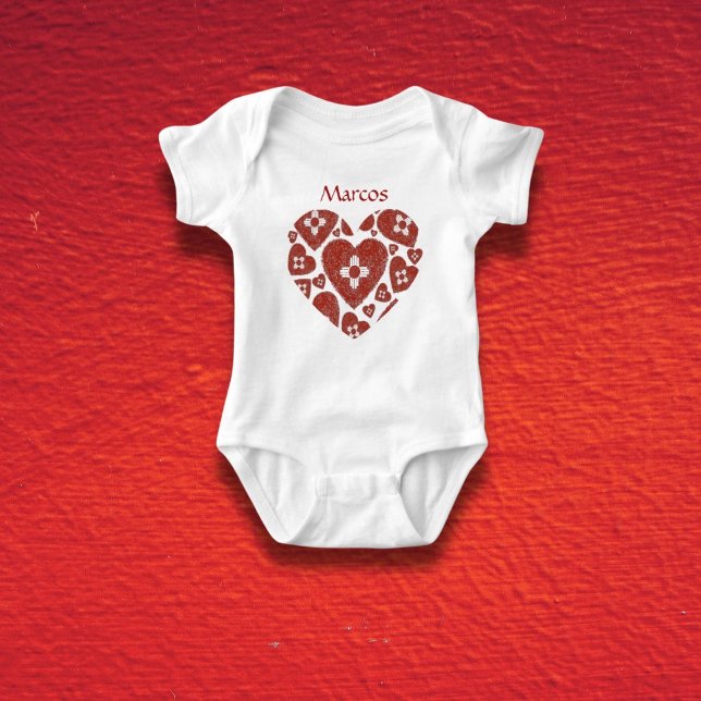 Body Customizable New Mexico Zia Heart Baby  (Créateur téléchargé)