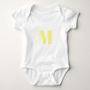 Body Customize monogram initial yellow white