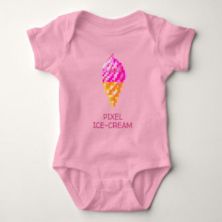 BODY CUTE 8 BITS PIXEL ART PINK CRÈME DE GLACE GEEK BÉB