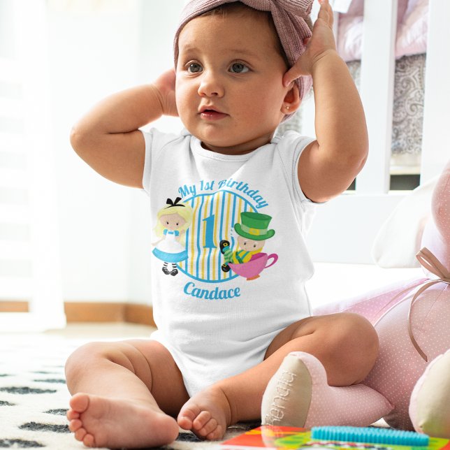 Body Cute Alice au pays des merveilles Mon 1er annivers (Créateur téléchargé)