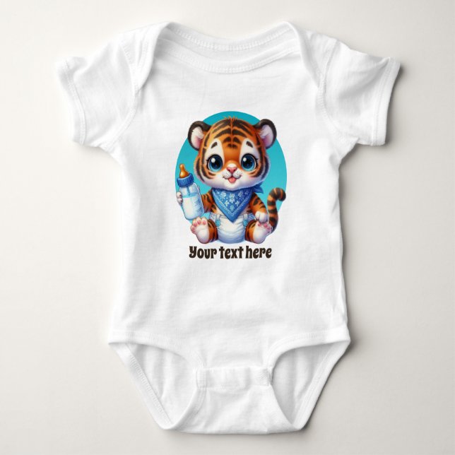 Body Cute animal personnalisable garçons tigre (Devant)
