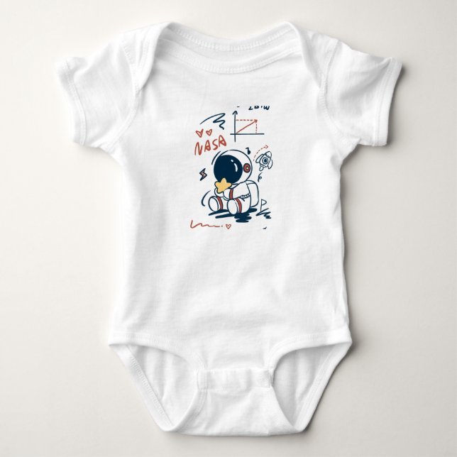 Body Cute Astronaut Space Cartoon Baby Bodysuit (Devant)