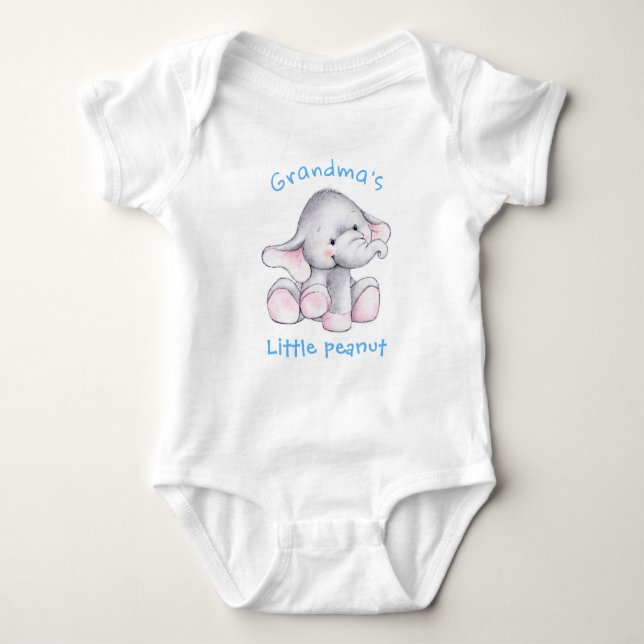 Body Cute Baby Boy Elephant Little Peanut Baby Bodysuit (Devant)
