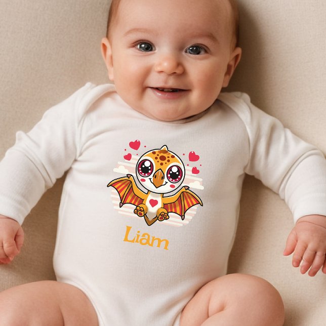 Body Cute Baby Dino Bodysuit – Personalized Name Gift (Créateur téléchargé)