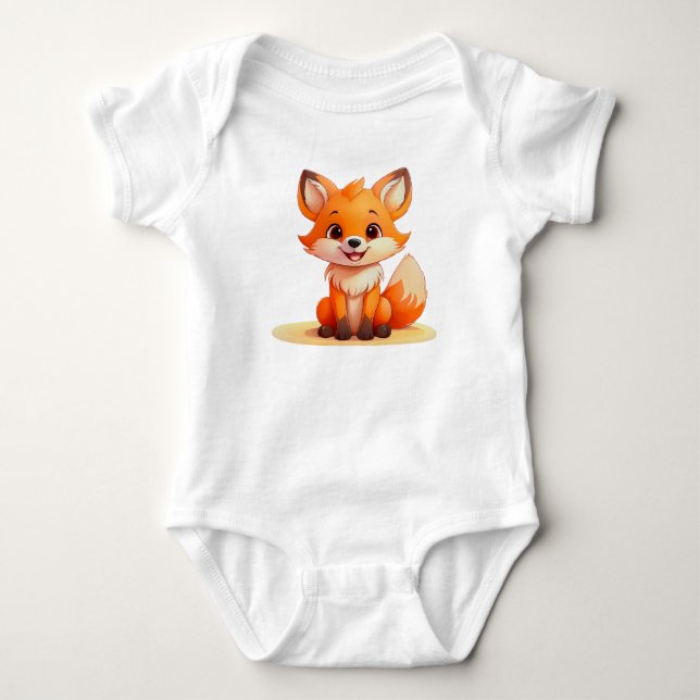 Body Cute Baby Fox – Adorable Cartoon Bodysuit (Devant)
