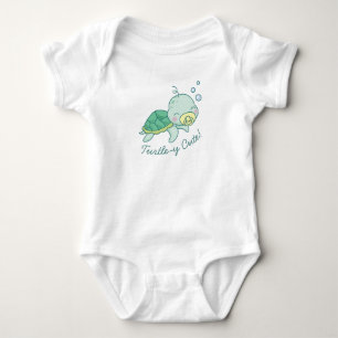 Body Cute Baby shower de tortue de mer Kawaii Blanc