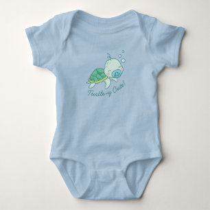 Body Cute Baby shower de tortue de mer Kawaii Bleu