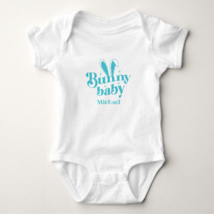 Body Cute Blue Bunny Baby Boy " Pâques personnalisées
