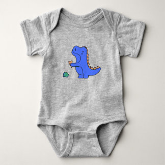 Body Cute Blue Dino – Kawaii Dinosaur Cartoon