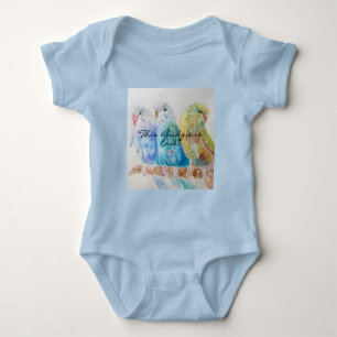 Body Cute Budgie premier anniversaire Pastel Bird Baby 