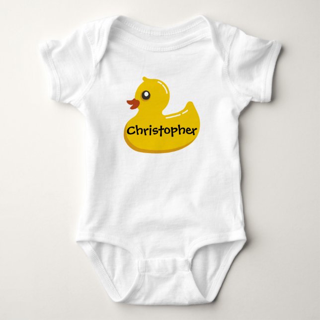 Body Cute Caoutchouc Ducky Personnalisé Fille / Garçon (Devant)