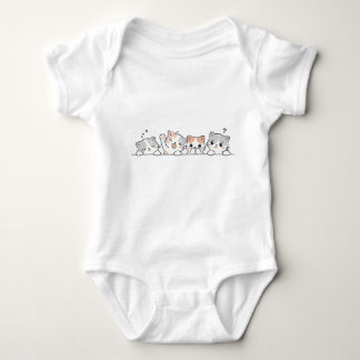 Body Cute Cat Friends Baby Bodysuit