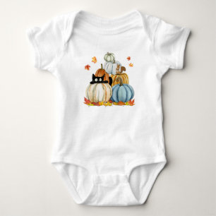 Body Cute Chat et Citrouille Halloween et Thanksgiving
