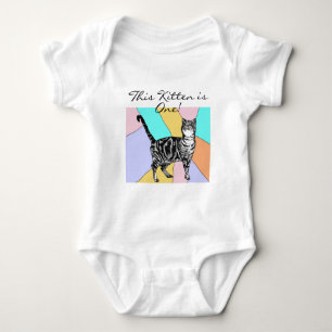 Body Cute Chat Premier Anniversaire Pastel Cats Baby Ki