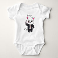 Cute chaton chat en costume d'affaires dessin anim