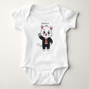 Body Cute chaton chat en costume d'affaires dessin anim