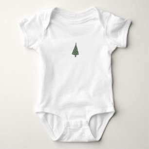 Body Cute Christmas Tree Illustration Baby Romper