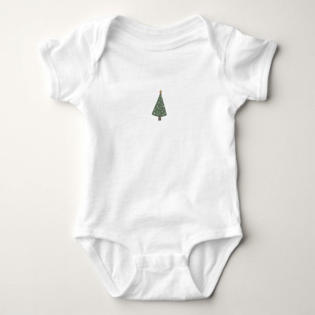 Body Cute Christmas Tree Illustration Baby Romper (Devant)