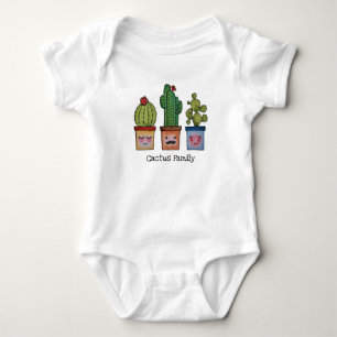 Body Cute Famille Cactus En Aquarelle