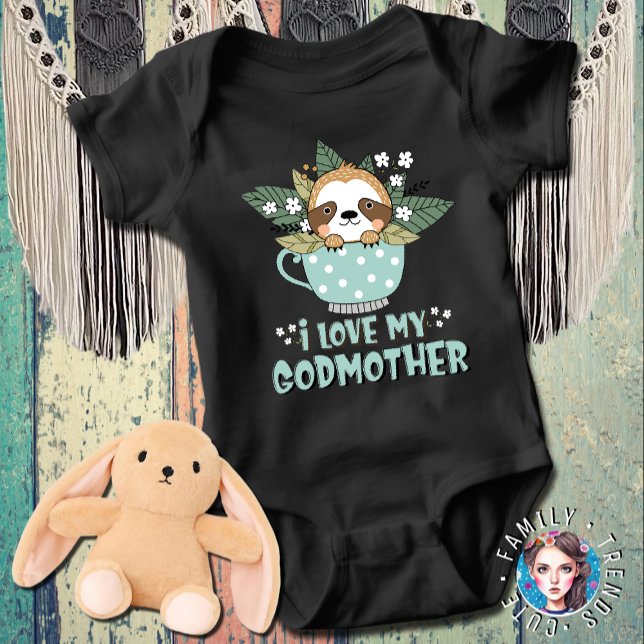 Body Cute Floral Kawaii Raccoon J'Aime Ma Godmère (Créateur téléchargé)