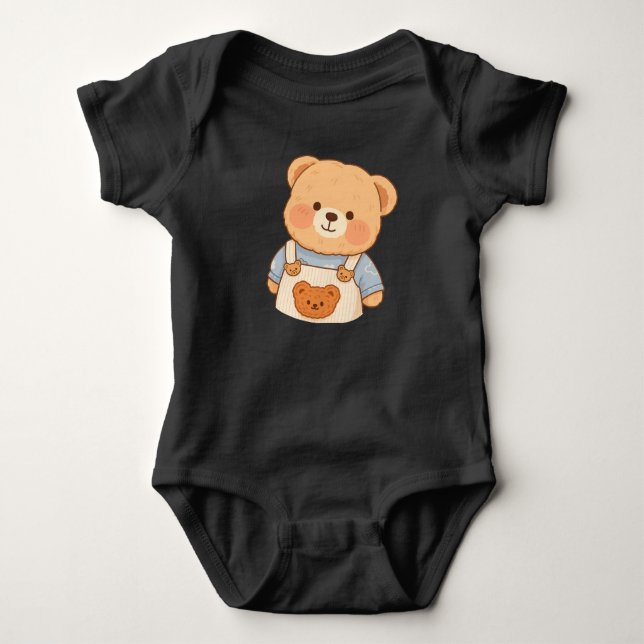 Body Cute Fluffy Teddy Bear Sticker – Adorable Kawaii (Devant)