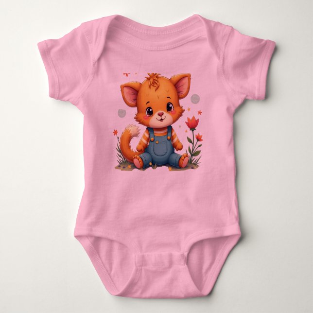 Body "Cute Fox in a Flower Field Bodysuit" (Devant)