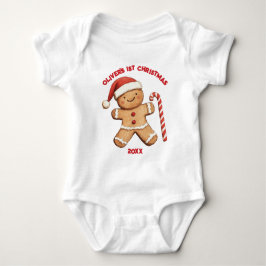 Body Cute Gingerbread Man Baby First 1er Noël