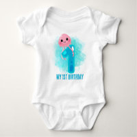 cute Jellyfish first Birthday ajouter du texte