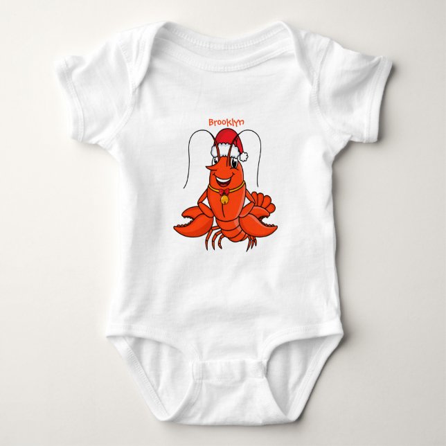 Body Cute joyeux homard portant le dessin du casquette  (Devant)