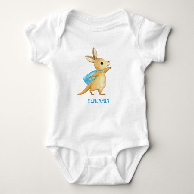 Body Cute Kangaroo - Nom de bébé Customisé Jumpsuit (Devant)