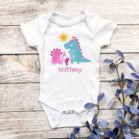 Cute Kawaii Dinosaures Baby Girl Rose Nom personna