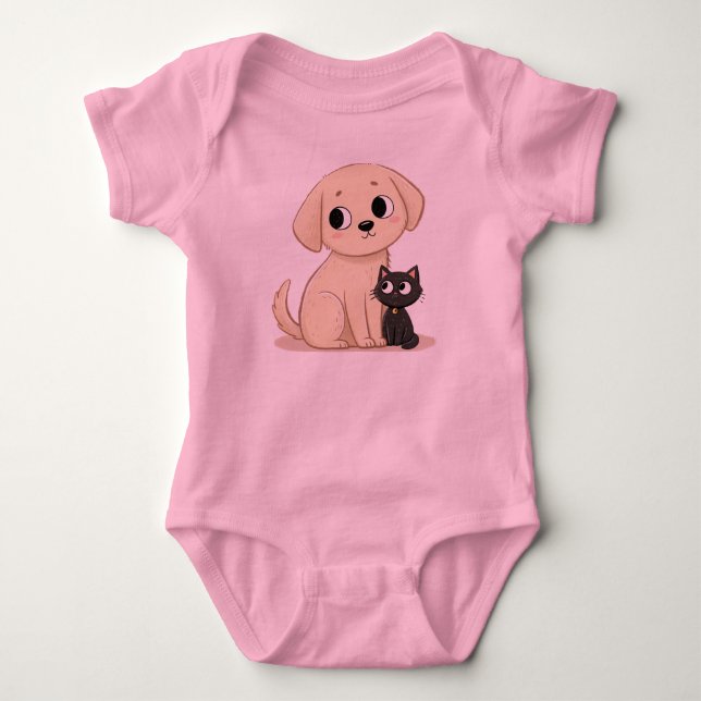 Body Cute Kitbull Design - Coeur animal Duo. (Devant)