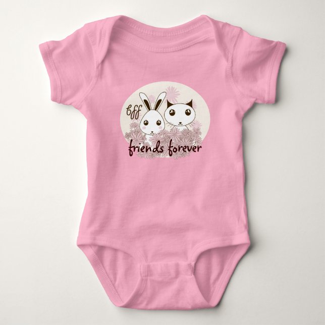 Body Cute Kitten Bunny Animal Meilleurs Amis Rose Girl (Devant)