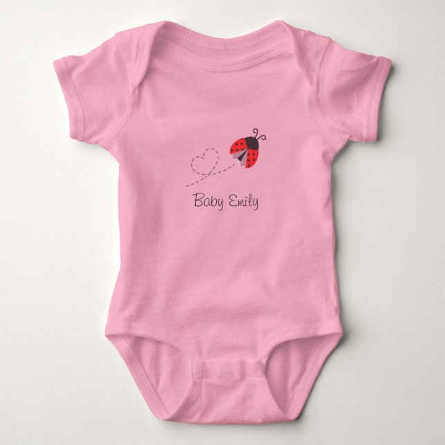 Body Cute Ladybug Baby Girl Personnalisée (Devant)