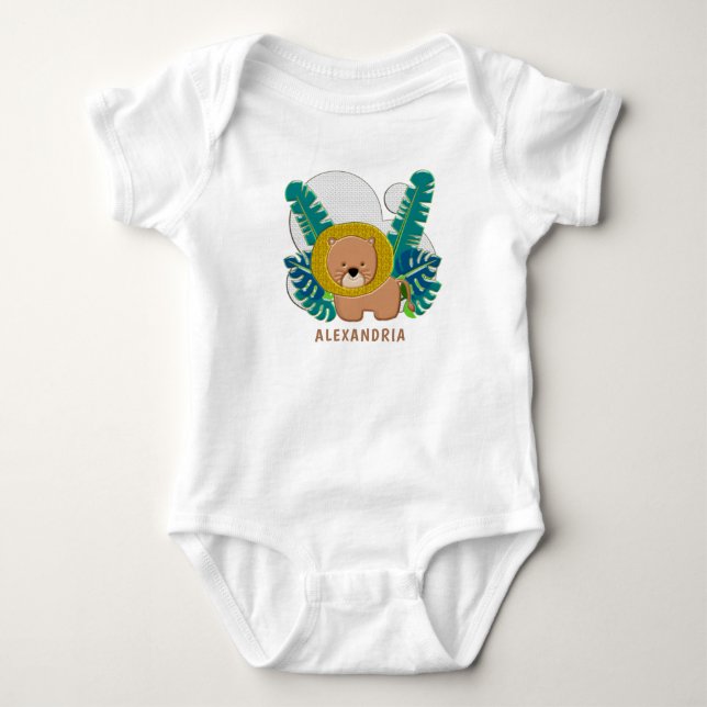 Body Cute Lion Animal Jungle Safari Zoo Personnaliser (Devant)