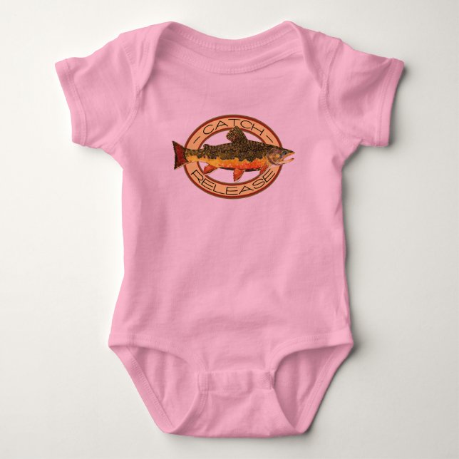Body Cute Little Girl's Pink Brook Trout Fishing (Devant)