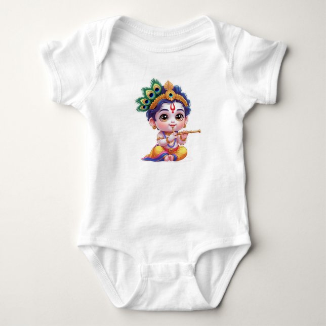 Body Cute Little Krishna Baby Art Outfit – Hindu God (Devant)