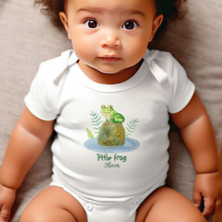 Body Cute Little Watercolor Frog Personnalisé