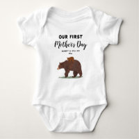 Cute Mama Baby Bear 1ère Fête des Mères Personnali
