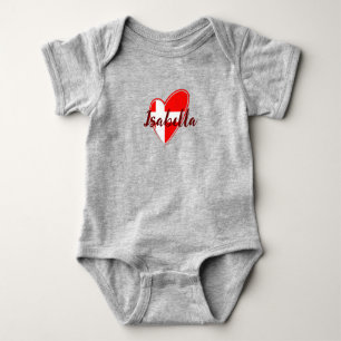 Body Cute Modern Danemark Drapeau coeur danois nom pers