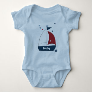 Body Cute Nautical Voilier Custom Baby