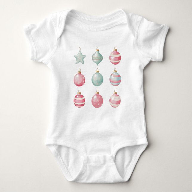 Body Cute Pastel Aquarelle Xmas Ornements (Devant)