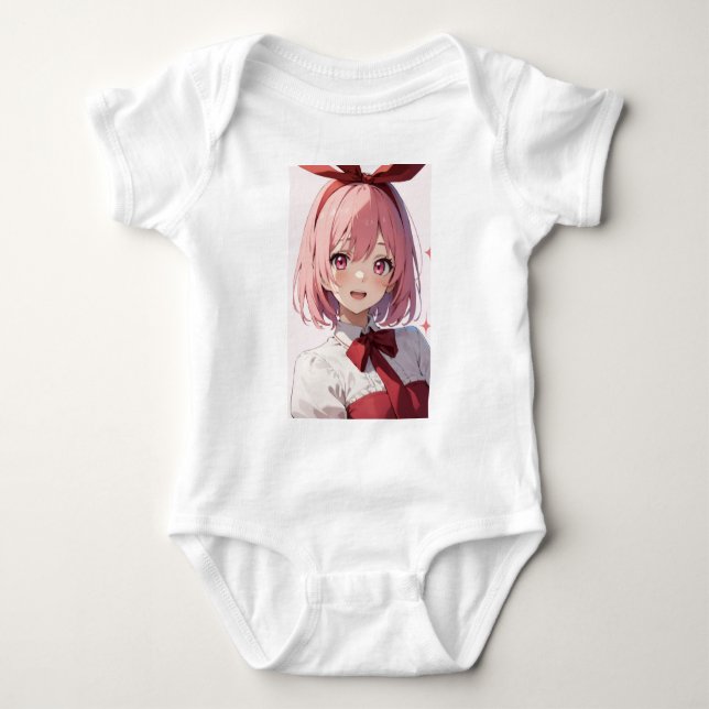 Body Cute Pink-Haired Anime Girl Illustration (Devant)
