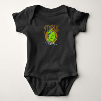 Body cute skateboard bodysuit for baby