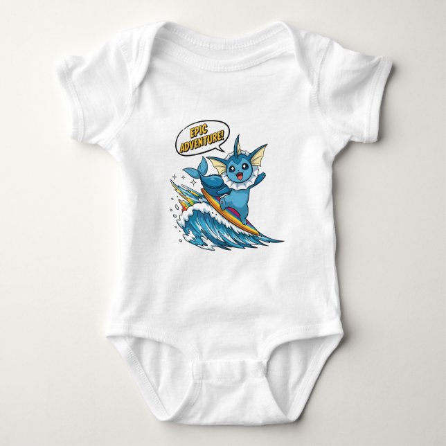 Body Cute Surfing Vaporeon - Eevee Evolution Water Type (Devant)