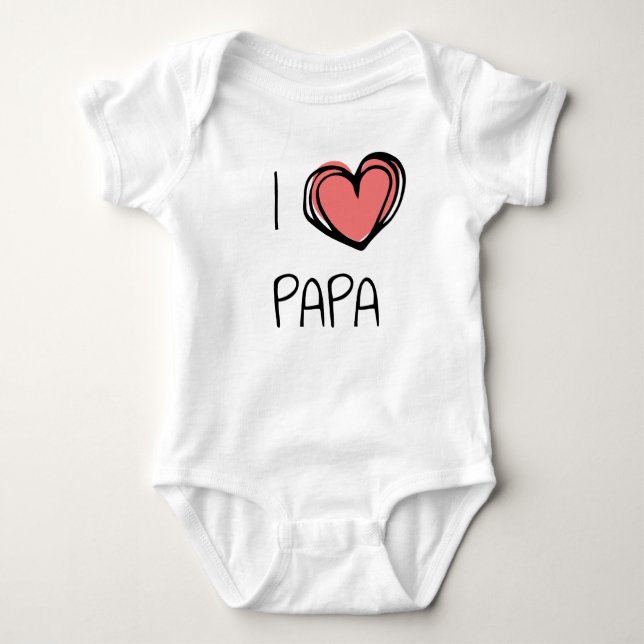 Body Cute sweet I Heart papa (Devant)