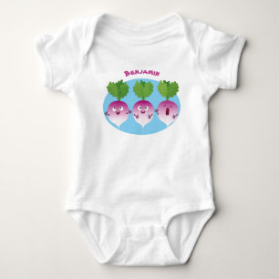 Body Cute turnip légumes trio chanter dessin animé