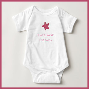 Body Cute Twinkle Little Star Noir et rose