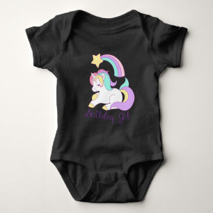 Body Cute Unicorn Anniversaire Girl Typographie tendanc