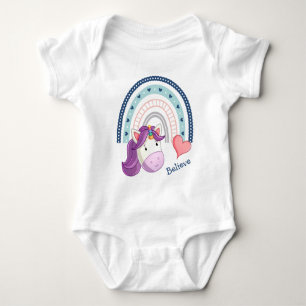 Body Cute Unicorne et Coeur arc-en-ciel